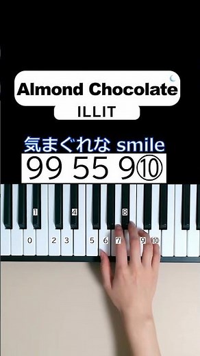 Almond Chocolate/lLLIT #pianotutorial #初心者ピアノ #簡単ピアノ #easypiano #illit #아일릿 #アイリット #almondchocolate