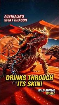 🦎 Australia's Spiky Dragon Drinks Water Through Its SKIN! 💧 Thorny Devil Facts #wildlife