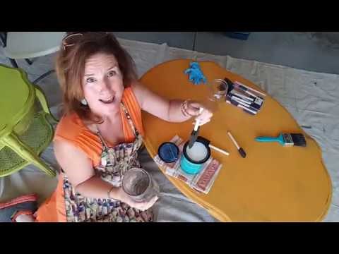 How to seal painted furniture with Polycrylic, with Porch Nook