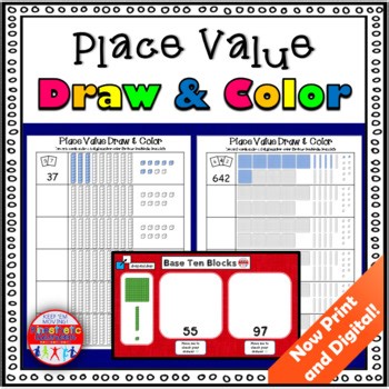 Place Value Activity Base Ten Blocks Hundreds, Tens, and Ones - Print & Digital