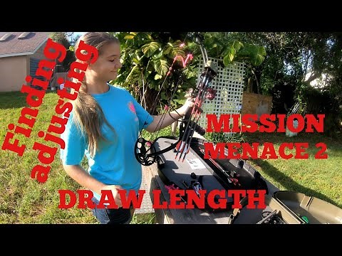 How to find and adjust draw lenght, MISSION MENACE 2 youth bow( NO PRESS NEEDED!)
