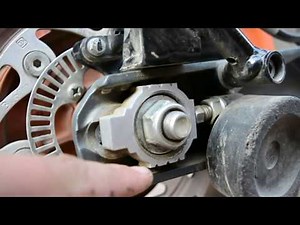 DIY KTM wheel alignment and chain adjustment | ktm Duke 390