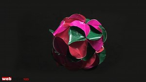Paper Flower Ball,how to make Paper Flower Ball