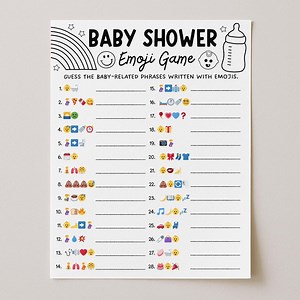 Baby Shower Emoji Game Printable, Emoji Pictionary Guessing Trivia, Baby Phrases Quiz, Digital Download - Etsy Australia