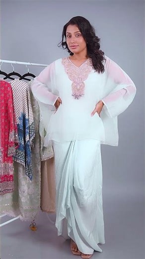 The Most Elegant Blue Outfit You'll See Today | Cowl Neck Co-ord Set Styling ✨