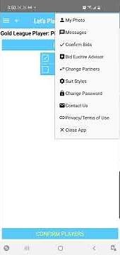 Play Bid Euchre App - How To Navigate The App