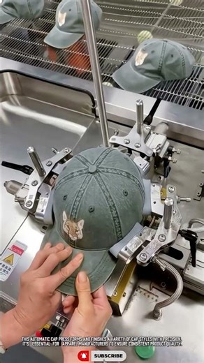 Automatic cap press tool for consistent hat finishing #shorts #fashion #tools