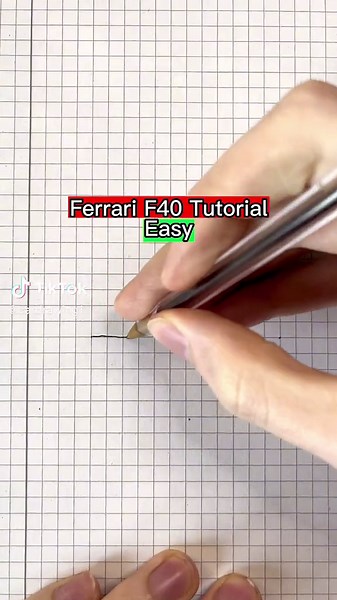 How to Draw a Ferrari F40 - Step by Step Tutorial