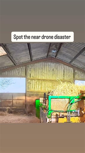 Near drone disaster💥 #farming #agriculture #farm #farmlife #drone #jcb