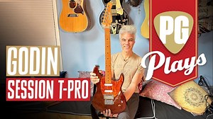 John Bohlinger takes a look at a new offering from Godin Guitars, the Session-T Pro! With an H-S-S pickup configuration, hard-maple neck, and rosewood or maple fretboards, the Session-T is built for guitarists looking a high-quality, versatile, instrument for session or stage. Learn More: Shop the T-Pro on Sweetwater: https://sweetwater.sjv.io/LXxQDL #guitar #godin #guitarist | Premier Guitar