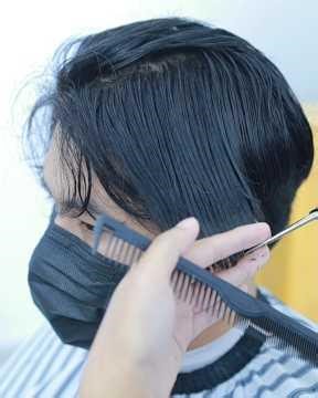 เทคนิคตัดผมชาย ซอยผมทรง Comma Undercut กรรไกร F1PRO USA
