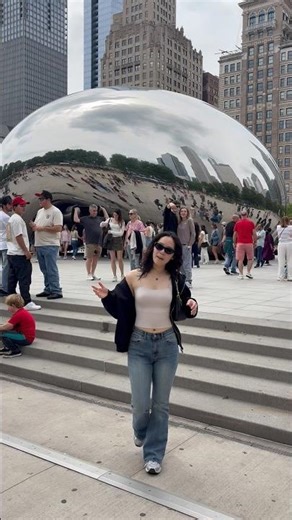 Next to the bean! #chicago #chicagobean #travel #fyp