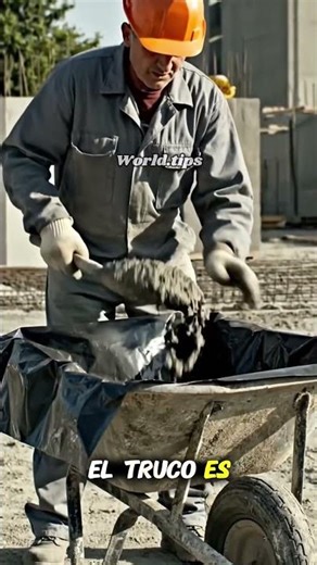 A trick to prevent your concrete from sticking and drying on your wheelbarrow!