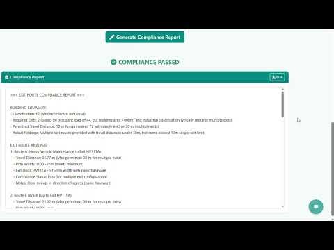 AI-Assisted Building Code Compliance Reviewer - NBC 2020 Exiting