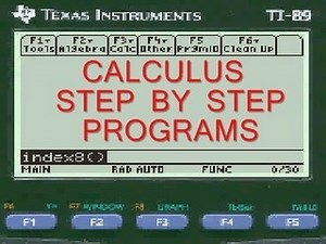 Calculus Cheat Sheet | Solver Programs | App | TI89 Titanium