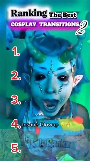 Ranking Top 5 Best Cosplay Transitions 🔥👀 #ranking #top5