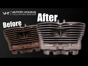 REMOVING RUST from a MOTORCYCLE ENGINE BLOCK - Vapor Honing Technologies