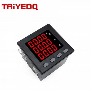 [Hot Item] Three Phase LED Ammeter 96*96mm Digital Display Panel Ampere Meter