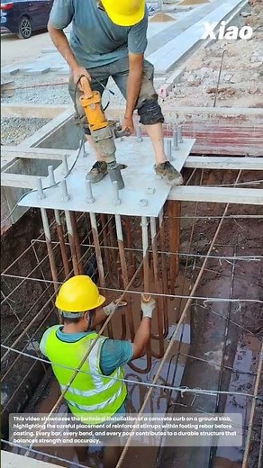 Technical Install Concrete Curb of Ground Slab: Technical Reinforced Stirrup in Footing Rebar