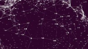 Animation of network of connections and binary coding data processing. digital interface global connection and communication concept digitally generated image.