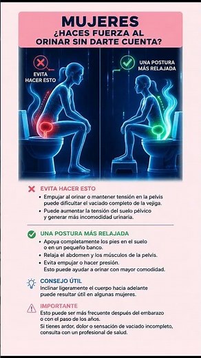 MUJERES: HACER FUERZA AL ORINAR NO ES NORMAL