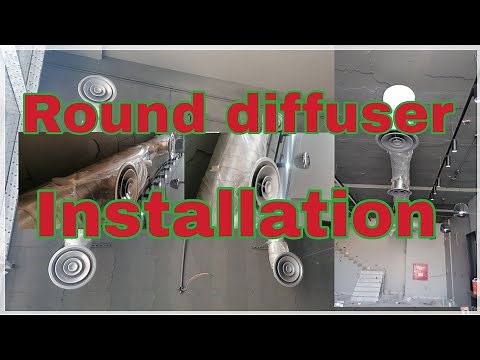 How to install round diffuser 10"in high ceilings /HVAC specialist