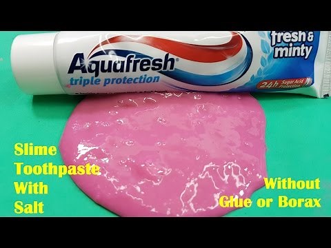 Toothpaste Slime With Salt Without Glue or Borax