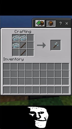 crafting glass axe moment #minecraft #shorts #youtube