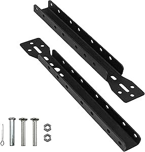 Garage Door Opener Bracket, Black Steel, Door Mount, Garage Door Parts Adjustable Reinforcement Bracket