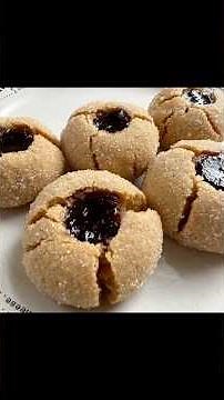 Martha Stewart’s Peanut Butter and Jelly Thumbprint Cookies