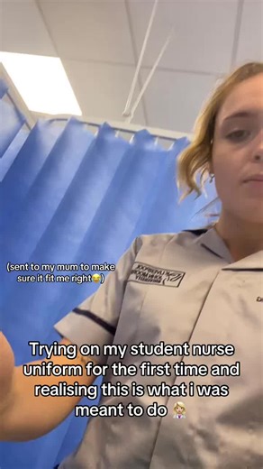 First Time Trying on My Student Nurse Uniform