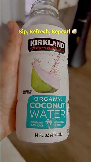 Kirkland Organic Coconut Water from Costco 🥥 | Healthy Costco Find! #costco #usa #ytshorts
