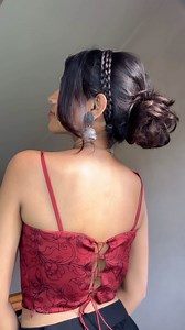 219K views · 51 reactions | Quick Indian Hairstyle with Messy Bun and Braided Hairband 懶 | 1 Hair Stop India | Facebook