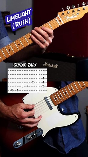 The opening guitar riff from Limelight by Rush. #guitarlesson #Rush #geddylee #alexlifeson #neilpeart #limelight #limelightrush #progrock | Anthony Parker and the Near Life Experience