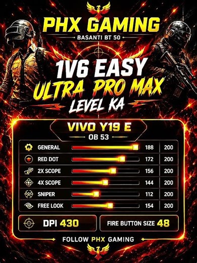VIVO Y19 E AUTO HEADSHOT 😳 BEST SENSITIVITY FOR 1 TAP ⚡ OB53⚡#freefire# shorts#trending