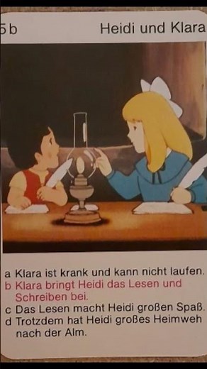 HEIDI, Zeichentrickserie/Kinderfilm 1974, Heidi und Klara