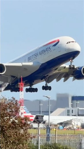 British Airways A380 cleared for departure! #a380 #britishairways