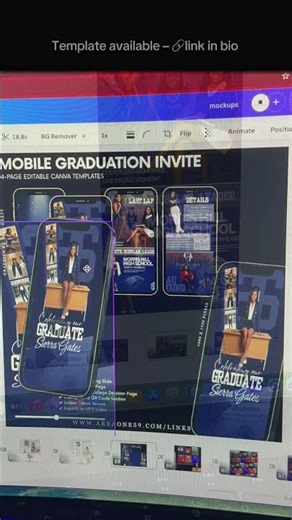 Animated Graduation Invitation Template | Senior 2026 Canva Mobile Invite