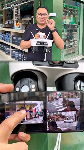 Câmara tripla IP Wi-Fi com essa câmara o invasor não escapa não tem ponto cego