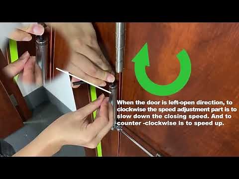 Spring door closer installation video (light door closer)