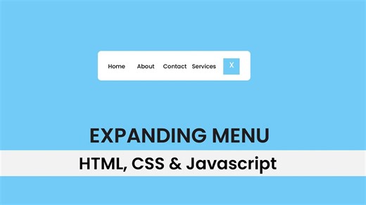 JS - 可扩展的水平菜单！➡️ 1HTML、CSS 和 JavaScript 实战教程 🚀