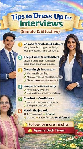 Tips to Dress Up for an interview #tips to dress up for an interview #interview #interviewtips