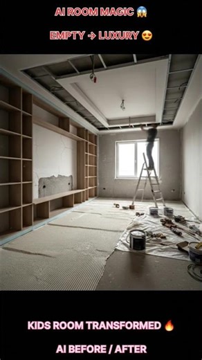 AI Se Kids Room Kaise Banaye? 😱 Luxury Bedroom Makeover | Before After #shorts