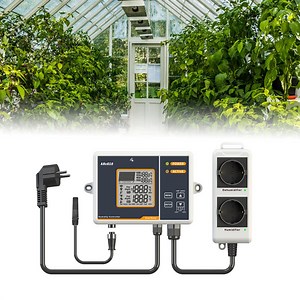 [Hot Item] Humidity Controller for Curing Chamber and Plant and Seedling Cultivation Humidity Control with Dual Outlets Sensor Automatically Detects Day or Night
