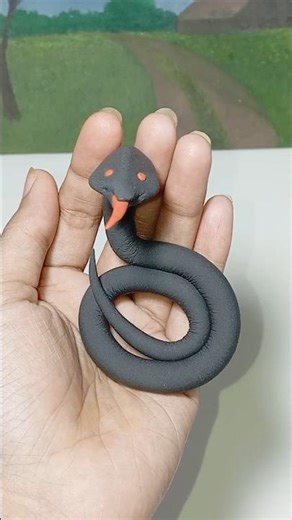 কালো নাগিনী #trending #clayart #shortvideo #diy #explore #ytshorts