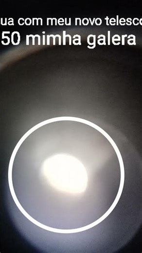 eu observando a lua com meu novo telescópio F36050 #astrofotografia.