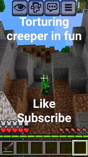 trolling creeper is too much fun #minecraft #gamer