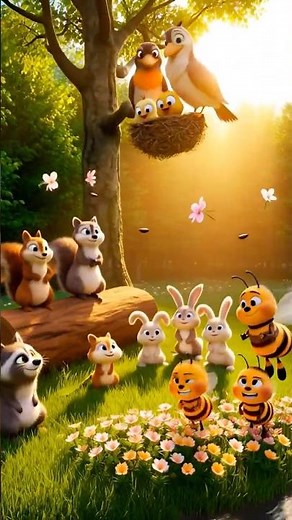 Spring is coming soon! #birds #bees #animation #cartoon #flowers
