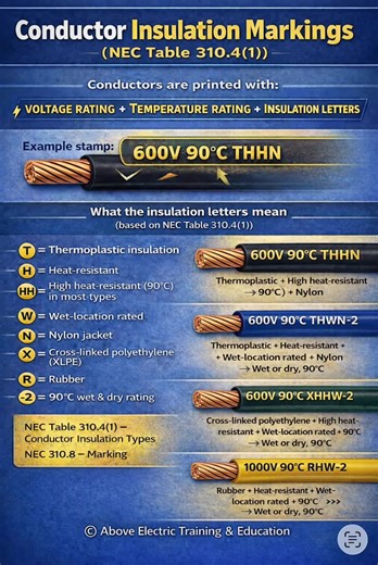 Comprender las letras en los conductores eléctricos