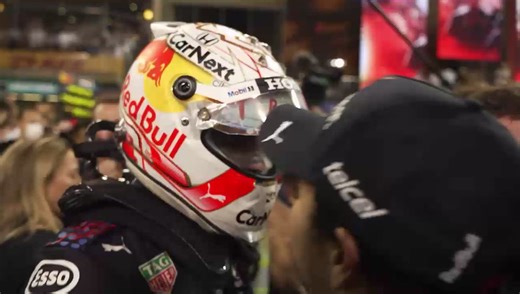 a full body hug, followed by a one arm hug and a neck grab, he didn’t want to let checo go….